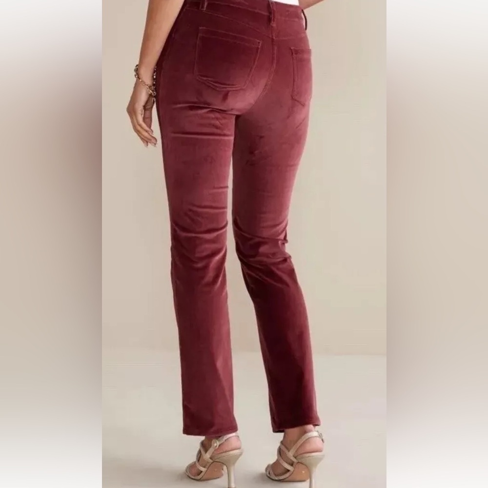 Soft surroundings burgundy velvet pant size 18 plus size
